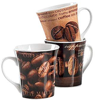 Unbekannt Flirt by R&B Kaffeebecher Rustica 3 farbig Sortiert 312 ml 10,2cm 9,3cm, 6 Stück