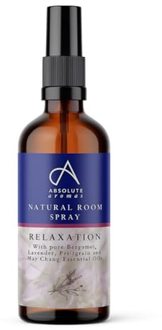 Absolute Aromas | Relaxation Room Spray 100ml – Natural Spritzer Mist Spray with Lavender, Chamomile, Patchouli and Citrus Essential Oils