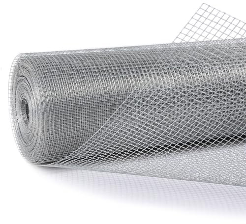Salmut Hardware Cloth 1/4 in. x 4 ft. x 50 ft. 23-Gauge, Galvanized Wire Mesh Fencing, Chicken Wire Mesh, Wire Fence Roll, Garden Fencing, Snake Fencing, Hardware Mesh
