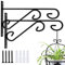 ZEECER Hanging Basket Bracket, 12-inch Heavy Duty Hanging Basket Brackets Outdoor, Rust-Proof Metal Hooks Wall Brackets for Plants Flowers Lanterns Bird Feeders 2 Pack