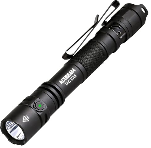 ACEBEAM TAC 2AA EDC Tactical Dual Modes Flashlight, 1600 High Lumens Light