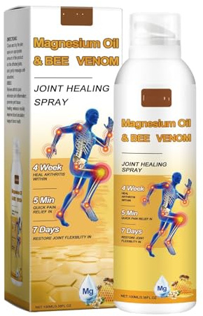 Magnesium oil & Bee Venom Joint Healing spray, Professionnel Bee Venom Spray, Bee Venom Spray, Effective Relief (1PCS)