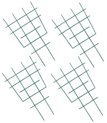 CAXUSD Supporto per Rampicanti per Piante da Giardino Confezione da 4 Mini Supporti per Rampicanti per Piante Rampicanti E Fiori