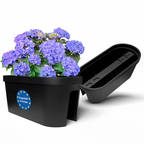 BigDean 2 Stück Blumenkasten Balkon für alle Geländer 60 cm