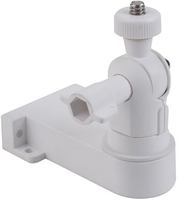 Universal Security Camera Wall Mount Bracket - 360° Rotatable Adjustable Monitor Holder with Adhesive/Screw Dual Mounting for Indoor Outdoor Surveillance Cameras (White)