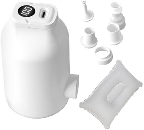 Pompa Aria Per Articoli Gonfiabili - Pompa Ad Aria Portatile Elettrica Con 5 Ugelli - Materassi Da Campeggio & Per Il Campeggio E Piscina