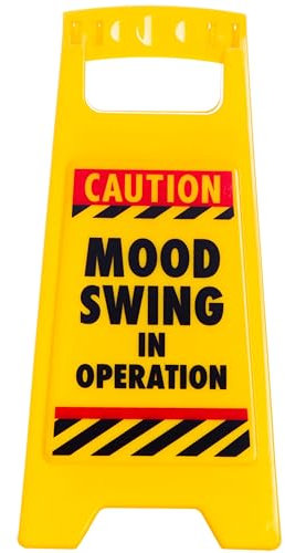 Boxer Mood Swing skrivbord varningsskylt, plast, gul, DK1003, 25 x 11,8 x 11,5 cm