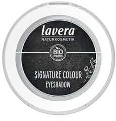 lavera Signature Colour Eyeshadow -Black Obsidian 03- schwarz - Bio-Mandelöl & Vitamin E - Vegan - matt - Intensive Farbabgabe (1 Stück), 1.7 gramm