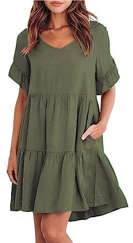 NNGOTD Robe Femme Ete Longue Sexy Moulante Noir Robe d'été à Enfiler à Motif Floral - Robe de Plage Ample Grande Taille pour Femme Robe en Jeans Femme