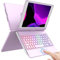 CC Store Hülle mit Tastatur für iPad 10.2, 360° Drehbare Touchpad Tastatur für iPad 9/8/7 Generation, Kabellose Bluetooth Trackpad Keyboard mit 7 Hintergrundbeleuchtung, Auto Sleep/Wake,QWERTZ Layout