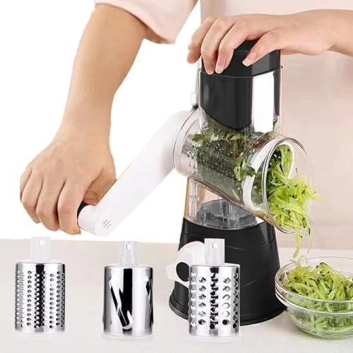 Affettaverdure | Affettatrice 3 in 1 per tritare facilmente verdure – Utensili da cucina per zucchine, noci, carote, patate, cetrioli, formaggio soydan