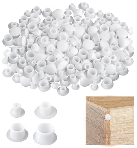 Ceeyoll 200 Stücke Abdeckkappen Für Bohrlöcher, Lochabdeckung Aus Kunststoff, Abdeckkappen, Kunststoffkappen, Lochabdeckungsschutz, Geeignet Für Verschiedene Möbellöcher