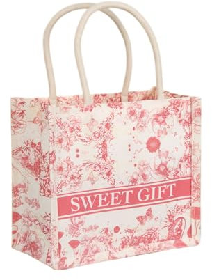 QLEUIFT 1 pcs Jutetasche Shopper personalisiert Bedruckt mit Sweet Gift Jutebeutel - Einkaufstasche stilvoll & praktisch-Jute-Tasch Jutetasche Shoe