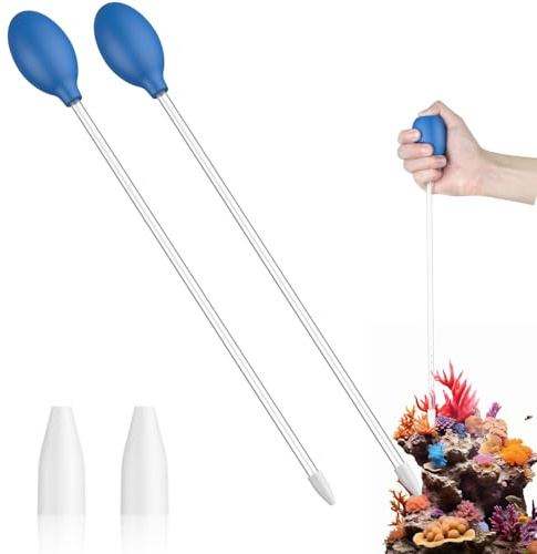 Pawfly Pipetta per acquario lunga 35 cm, tubo di alimentazione e detergente per escreti, siringa in acrilico per piante acquatiche di gamberetti marini