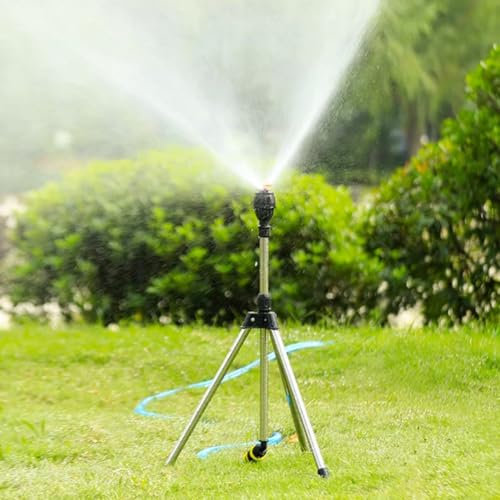 Arroseur rotatif à trépied avec buse d'arrosage à 360 degrés pour pelouse, pépinière et herbe