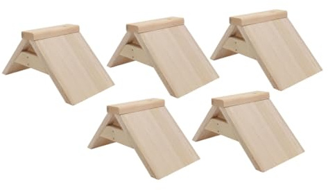 UTHCLO 5 Stück Tauben Sitzbrett aus Holz Taubenständer und Papageienspielzeug Vielseitig Einsetzbar als Sitzstange und Spielplatz für Vögel Hühner und Kleintiere