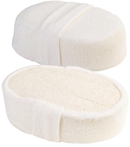 2 stycken naturliga luffasvampar, för kvinnor och män, luffaduschsvamp för mjuk och effektiv peeling, ryggskrubbe och duschtillbehör