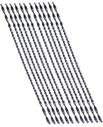 NIYANGLE Lot de 12 Lames Hélicoïdales en Acier 45 pour Mini Scie à Main Accessoires de Sciage DIY Lames en U pour Coupe Courbe Précise et Rapide