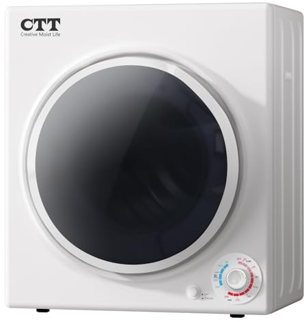 CTT Portable Dryers for Laundry 1500W, 3.5 Cu.ft Portable Clothes Dryer with 4 Dring Mode, Front Load Clothes Dryer Machine for Home, Apartment,Auto-shutt off,White