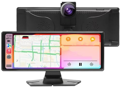 10,26 CarPlay Android Auto Bilradio Dash Cam ADAS Pekskärm DVR Navigation Instrumentpanel Videoinspelare Med AUX Bil Bakåtvänd Webbkamera(Monitor With TF)