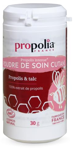 PROPOLIA - Poudre de Soin Cutané - Propolis & Talc - Dès la naissance - 30g