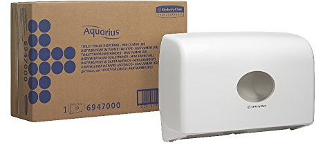Aquarius, 6947, Twin Mini Jumbo, Spender für Toilettenpapierrollen, Weiß, 1 x 1 Spender