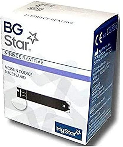 Bgstar BGStar Strisce Reattive per Glicemia, 25 Pezzi