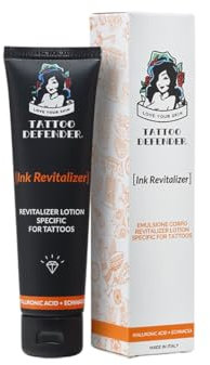 Tattoo Defender - Ink Revitalizer 100ml - Crema Specifica Per Il Mantenimento Dei Tatuaggi -Ravvia I Colori Ed Il Nero - Rende Il Tattoo Brillante E Ben Definito - Made In Italy