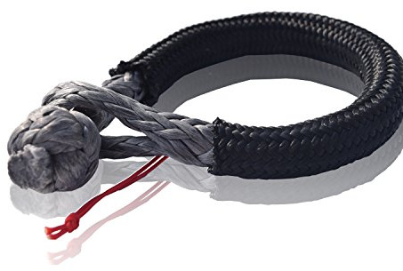 QIQU Synthetic Soft Shackle for Boating ATV UTV SUV 4X4 Truck Recovery Off-Road Camping Farming Marine Industrial (1/4''x80mm, Grey)