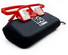 BG Climbing - Lunettes d'assurage pour l'escalade (rouge), confortables et robustes, vision claire en falaise et en salle, accessoire de grimpe