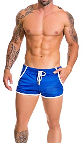 Alivebody Hombres Fitness Malla Atlético Pantalones Cortos para Corriendo Rutina de Ejercicio Nadando Secado rápido Ligero