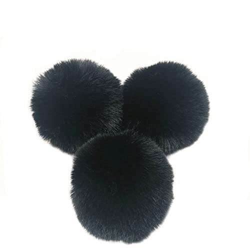 10 pezzi pompon 6cm pelliccia artificiale pelliccia di coniglio pompon di pelliccia, pelliccia artificiale pom pom palle di peluche pompon per fai da te artigianato cappelli ciondoli decorazione donna