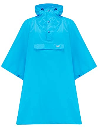Mac in a Sac Poncho, vikbar vattentät kappa för män och kvinnor, lätt, vindtät och andningsbar, vattentät jacka med huva och handledsremmar för cykling