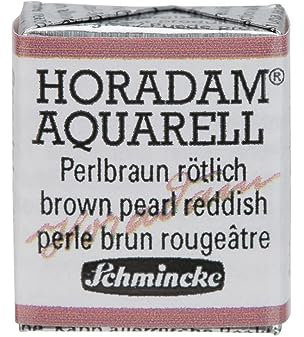 Schmincke – HORADAM® AQUARELL - „Special Edition“ feinste Künstler-Aquarellfarben, 865 Perlbraun rötlich, 14 865 044, Perlmetallic-Sonderfarbtöne für schimmernde Effekte, 1/2 Näpfchen