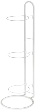 Dickly Estante de Almacenamiento de Pelotas de Baloncesto, Estante de exhibición Vertical, Soporte de Voleibol de Ahorro de para Interior y, Blanco,3 Niveles