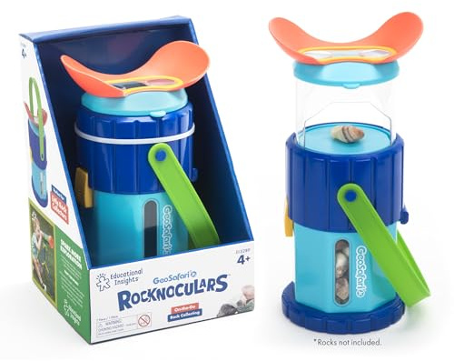 Learning Resources GeoSafari Jr Rocknoculars, Edad 4+, Visor Infantil con 3 Aumentos, Geología para Niños, Observa y Guarda Rocas, Juguete Científico Interactivo para Exteriores