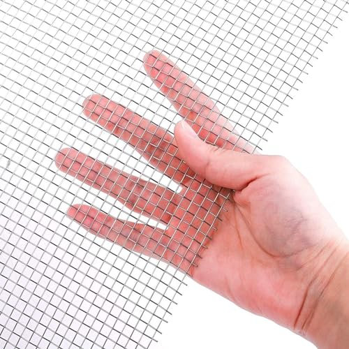 Yoeoefuo Gitter Maschendrahtzaun 5 Mesh Drahtgitter Feinmaschig 1x5m 1x10m 1x15m Metall Fliegengitter 304 Edelstahl Drahtgewebe Woven Wire Mesh Gitternetz Metallgitter Drahtgeflecht(Size:1x1m)