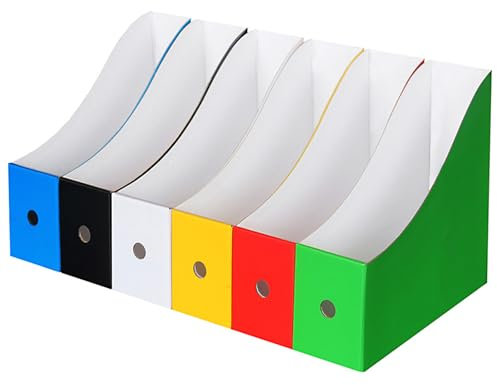 ARJDXDP Portariviste 6 Pezzi, Cartella pieghevole, A4 Cartella stand-up, Porta Documenti Con Etichette, Organizer Scrivania Ufficio per Scuola L'ufficio Domestico File L'archiviazione