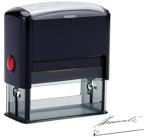 ROSEEKA Sceau d'encre personnalisé – Signature personnalisée et jusqu'à 6 lignes – 3 tailles – 10 couleurs d'encre – Sceaux d'étiquettes pour bureau, enseignant, commercial
