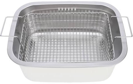 Pssopp Cuenco de Acero Inoxidable para Lavar, 7,5 L, Gran Capacidad, Multiusos, para Platos de Comida, Lavabo para Drenar Arroz y Verduras