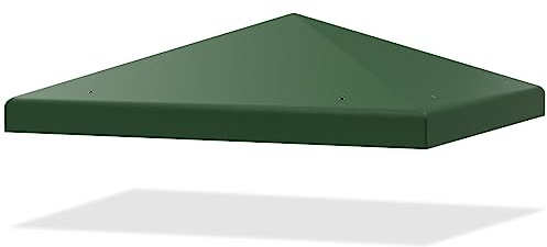 FANTASK 3x3m Ersatzdach für Pavillon, wasserdicht Pavillondach mit Entwässerungslöchern & Klettverschlüssen, Pavillonabdeckung, UV-Schutz (Grün)
