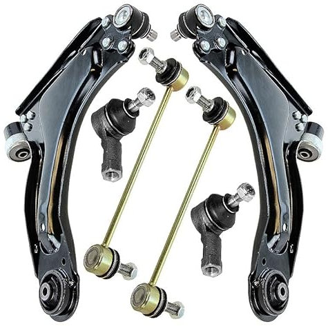 BESTPRICE 2x bras de suspension avant inférieur gauche droit, 2x barre d'accouplement avant, 2x tête de barre d'accouplement, Compatible avec OPEL COMBO, CORSA C (X01), TIGRA TwinTop (X04)