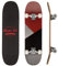 Monzana® Skateboard Komplettboard ABEC 9 Kugellager 85A PU-Rollen 9-lagiges Ahornholz 80x24cm Longboard Double Kick Deck Design Anfänger Profis Rot