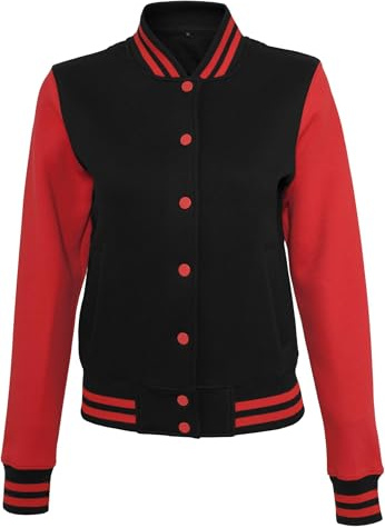 Build Your Brand Ladies Sweat College Jacket Veste Varsity Femme