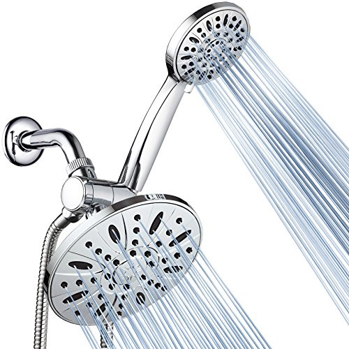 AquaDance 7 Premium High Pressure 3-Way Rainfall Combo Combines The Best of Both Worlds-Enjoy Luxurious Rain Showerhead and 6-Setting Hand Held Shower Separately or Together, Chrome