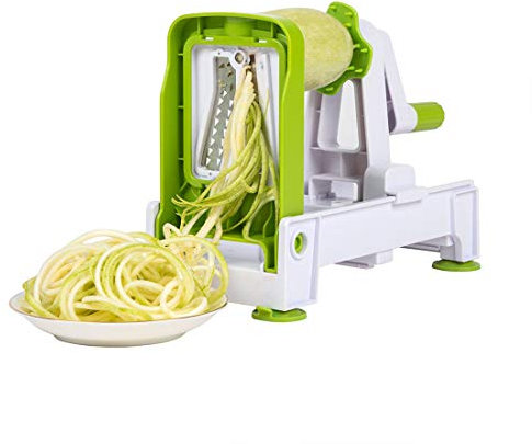 KUANDARGG La sécurité Spiralizer, Coupe-légume Multifonction Professionnelle Trancheuse à Spirale, Spiraliseur à Fruit Mandoline de Cuisine Multifonctionnel, Green
