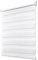 Deswell Doppelrollo Klemmfix ohne Bohren Weiß B110 x H130 cm (Stoffbreite 106cm) Rollos für Fenster ohne Bohren für Fenster mit Lichtdurchlässig & Verdunkelnd/Höhe Stufenlos Verstellbar