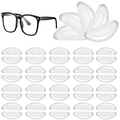 SHULLIN 20 Paare Selbstklebend Silikon Nasenpads Anti Rutsch Silikon Brillen Pads Brille Nasenpads Weiche Adhesive Nasenpads Brillen Nasenpads Brille Nasen Pad Airbag Nasenpads für Sonnenbrillen
