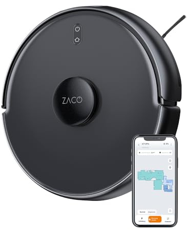 ZACO A11s Pro Saugroboter mit Wischfunktion, KI Hinderniserkennung & Lasernavigation, App, Smart Mapping, Roboterstaubsauger bis 150min, 4000 Pa, Staubsauger Roboter für Tierhaare, Hartböden & Teppich