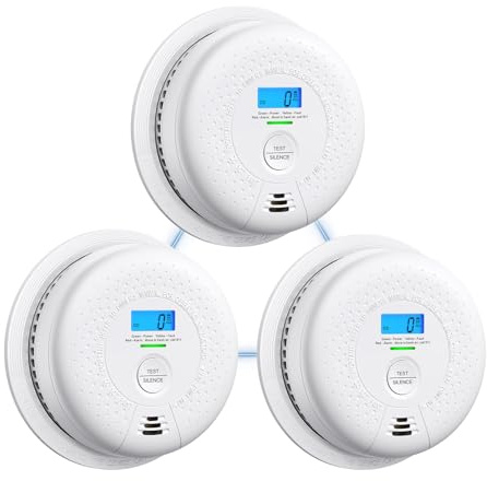 X-Sense Interconnected Smoke and CO Detector Combo, SC01-W, 3-Pack
